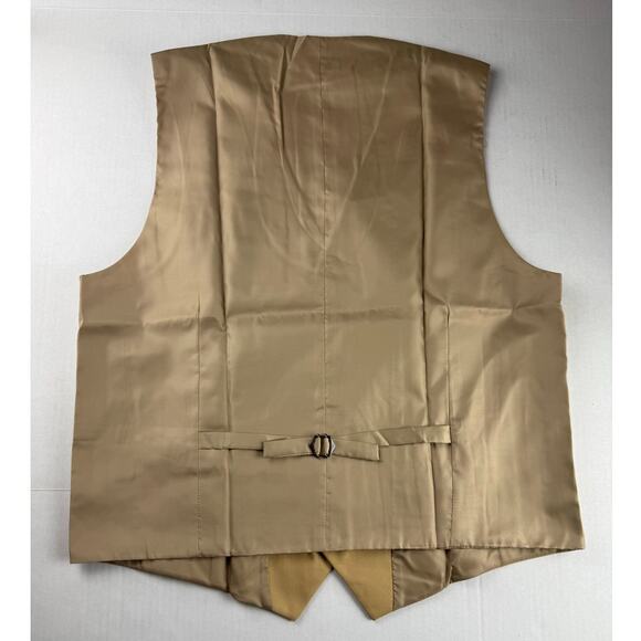 ZEROYAA Men's Beige Dress Vest - XL - New with Tags - Picture 6 of 7